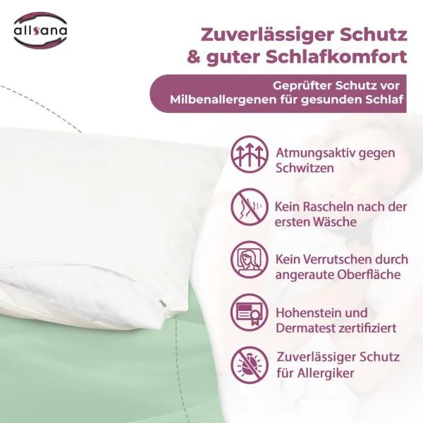 Qualitätssiegel und Tests allsana sensitive care Encasings